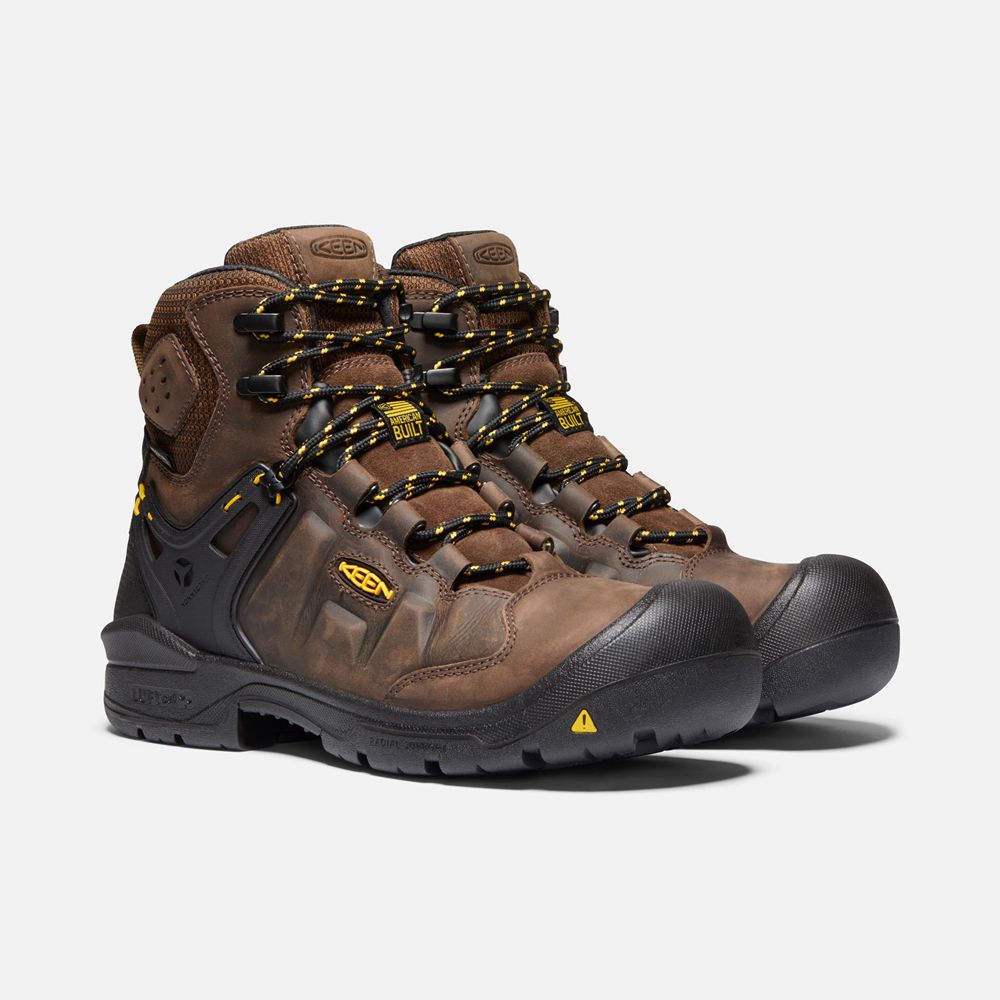 Keen Laarzen Heren Bruin - Dover 6\" Wp (Carbon-Fiber Toe) - 40267-DUNY